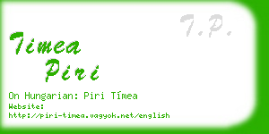 timea piri business card
